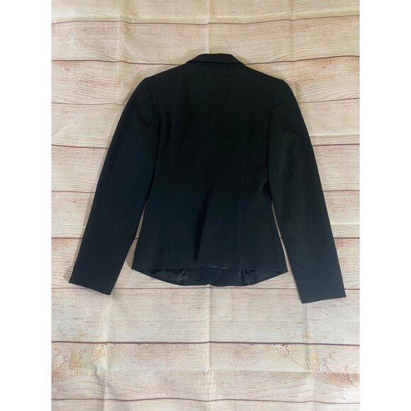 Vintage Cache Women's Black Ruched Button Front Blazer - 6 - Picture 12 of 12
